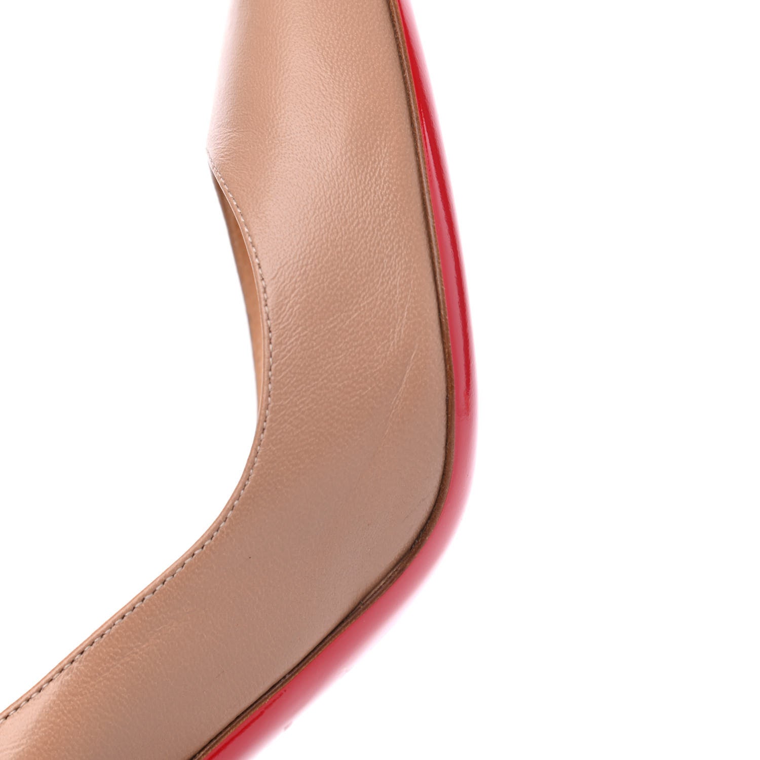 Christian Louboutin Nappa Apostrophy 100 Pumps 38.5 Nude 9 of 17