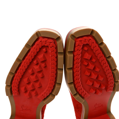 Christian Louboutin Veau Velours Charletta Brogue Oxfords 39 Flamenco 8 of 8