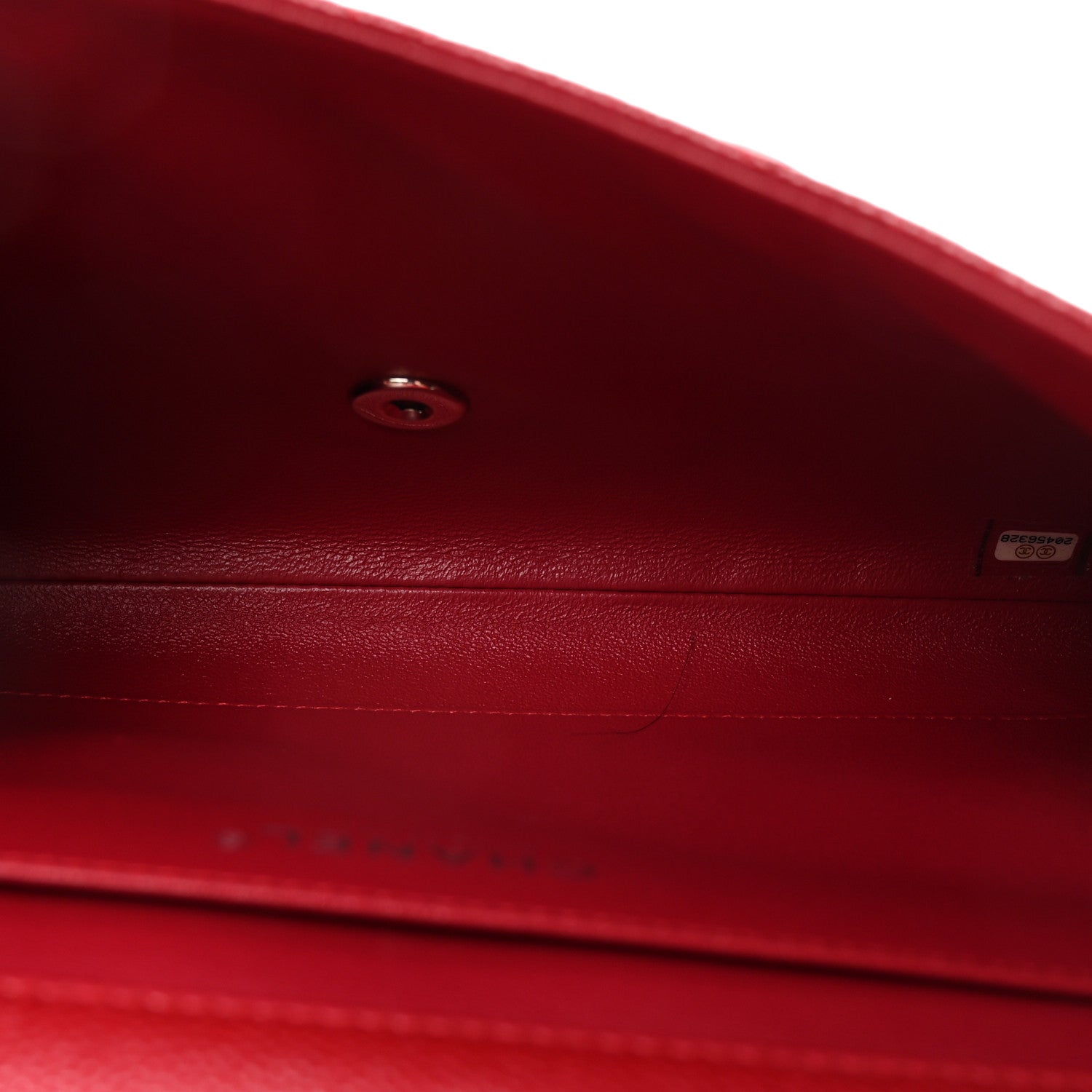 Chanel Caviar Quilted Clutch With Chain Flap Red 5 of 10