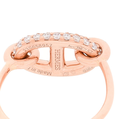 Hermes 18K Rose Gold Diamond Farandole Ring 52 6 4 of 6