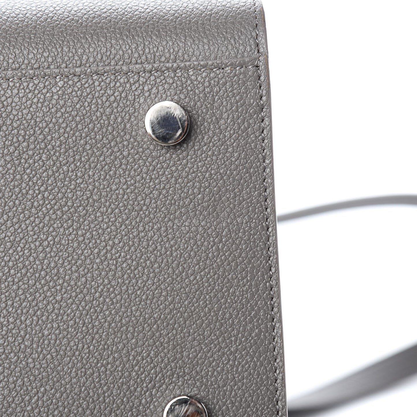Grained Calfskin Small Sac De Jour Fog