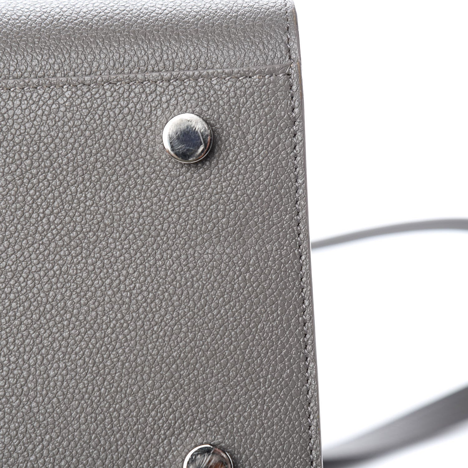 Saint Laurent Grained Calfskin Small Sac De Jour Fog 9 of 9