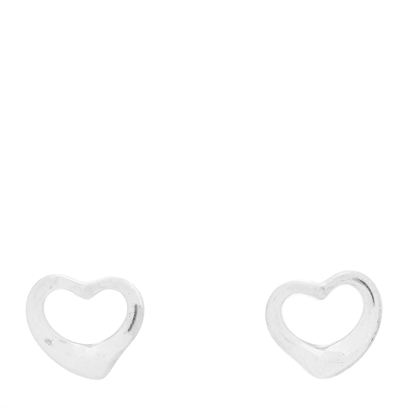 Sterling Silver 11mm Elsa Peretti Open Heart Earrings