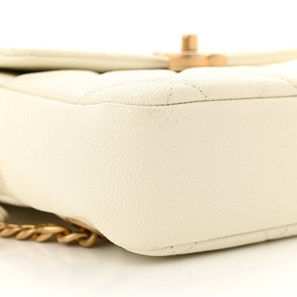 Chanel Shiny Caviar Quilted Chain Melody Backpack White 9 of 12