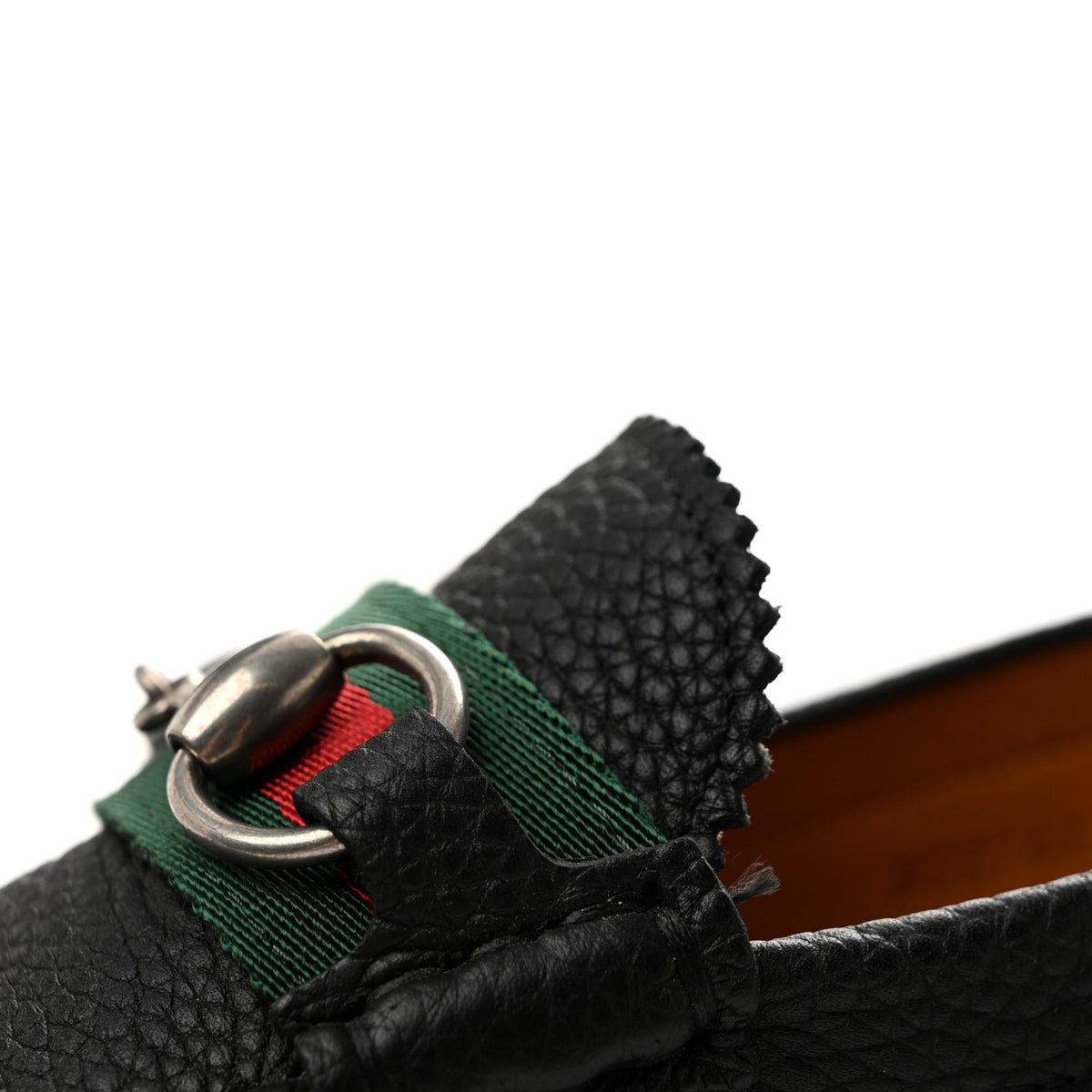 Gucci Road Calfskin Web Mens Horsebit Driver Loafers 10 Black 11 of 12