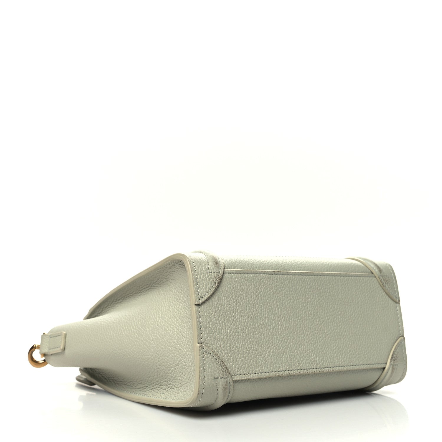Celine Drummed Calfskin Nano Luggage Vert D'eau 4 of 18