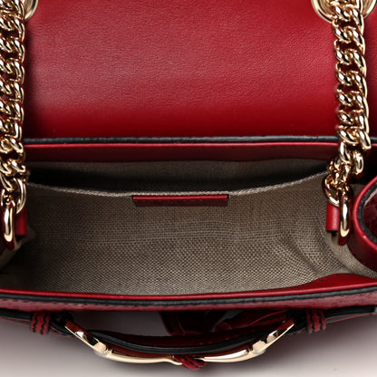 Gucci Soft Microguccissima Mini Emily Chain Shoulder Bag Rosso 5 of 9