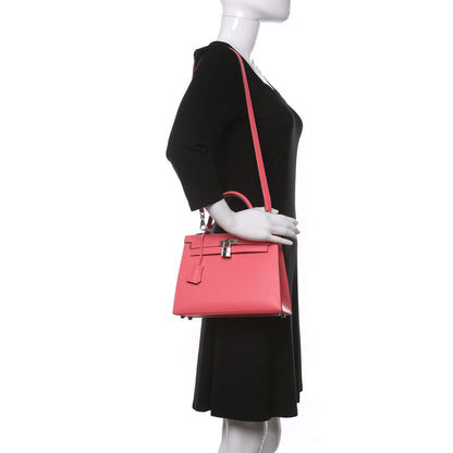 Hermes Epsom Kelly Sellier 25 Rose Azalee 2 of 40