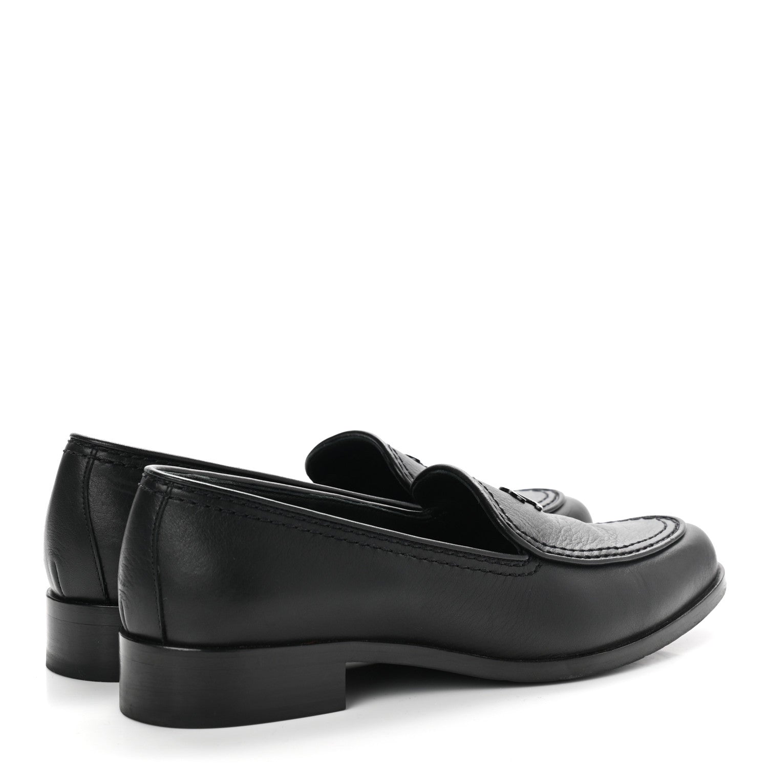 Chanel Calfskin CC Mocassin Loafers 36.5 Black 4 of 11