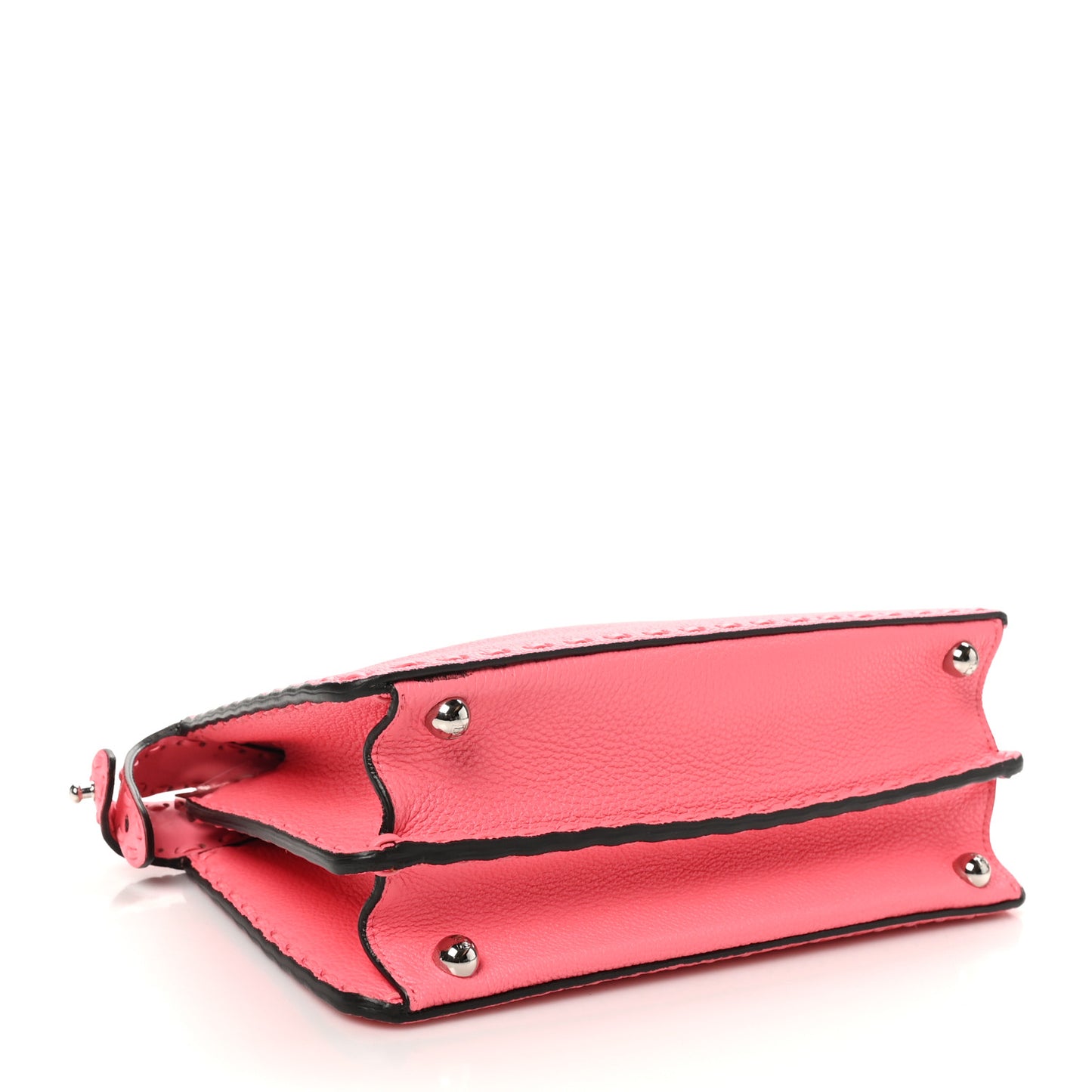 Cuoio Roma Sellerissima Nappa Sintetica Tape Stitch Small Peekaboo I SEE U Satchel Pink Dalia