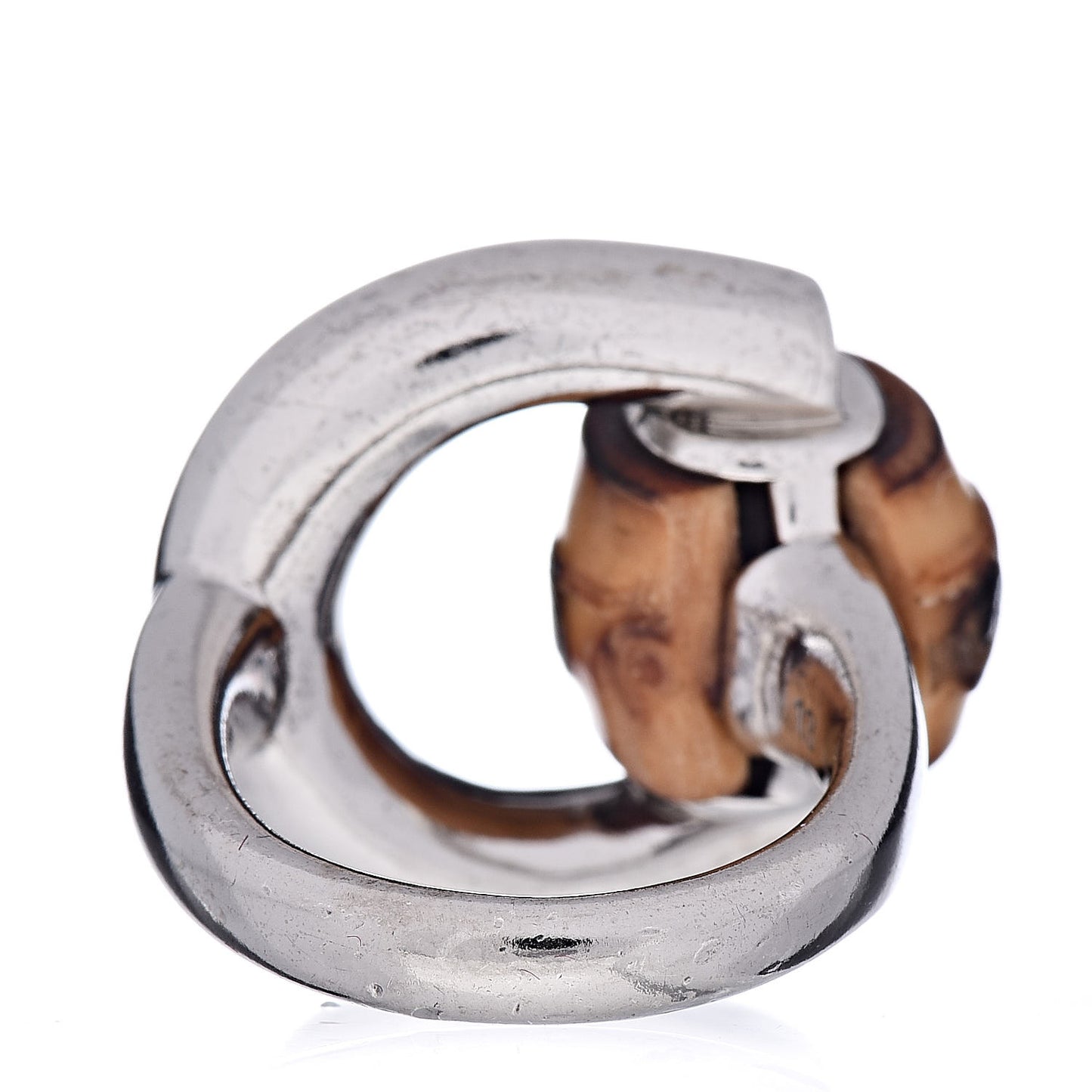 Sterling Silver Bamboo Horsebit Ring 52 6