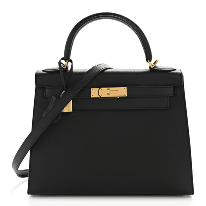 Hermes Epsom Kelly Sellier 28 Black 1 of 12