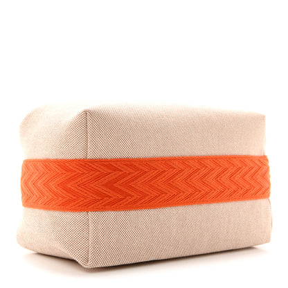 Hermes Canvas Small Bride-A-Brac Pouch Natural Orange 4 of 11