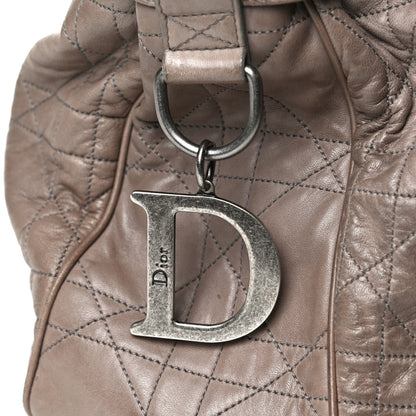 Christian Dior Lambskin Cannage Drawstring Bag Bronze 14 of 14