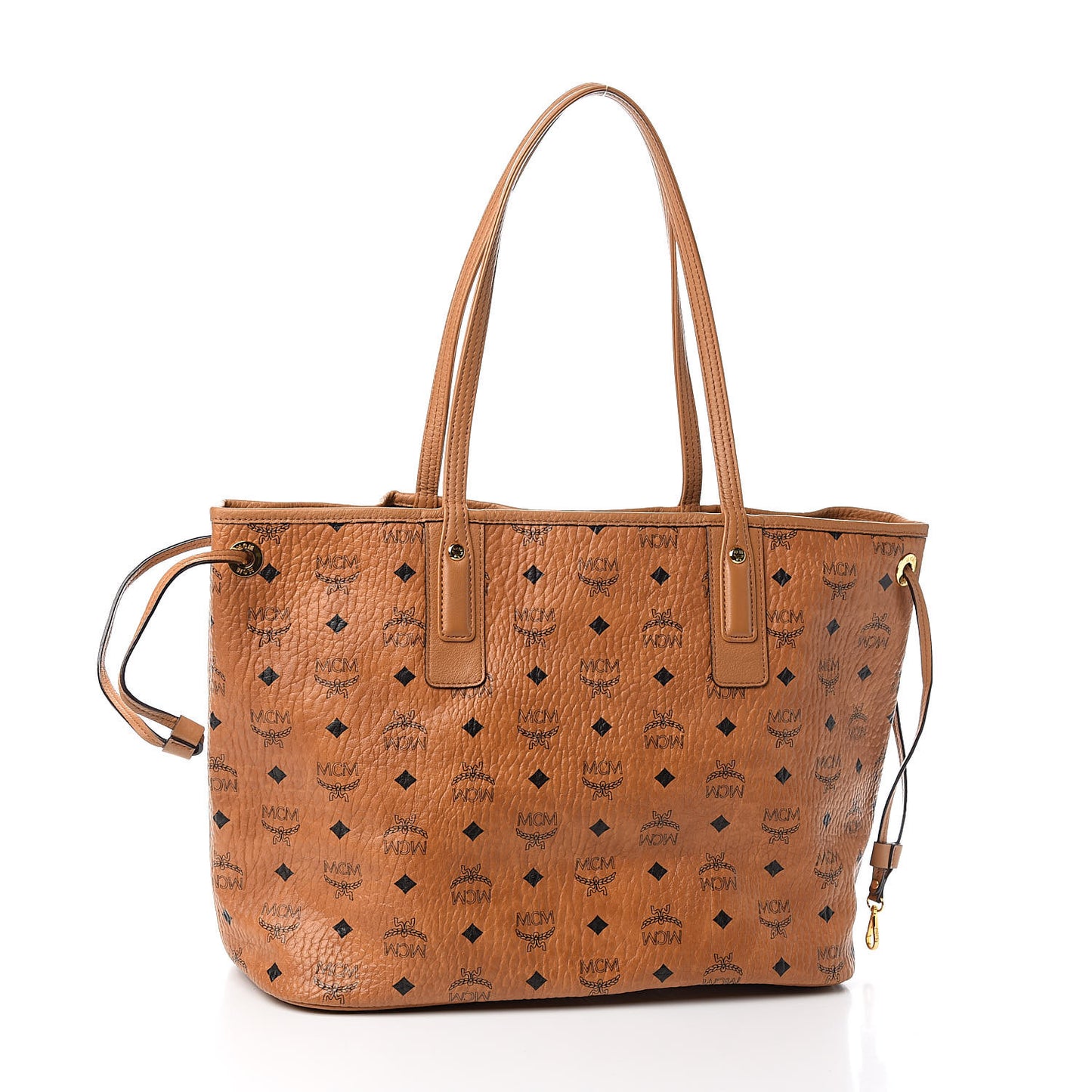 Visetos Medium Liz Reversible Shopper Tote Cognac