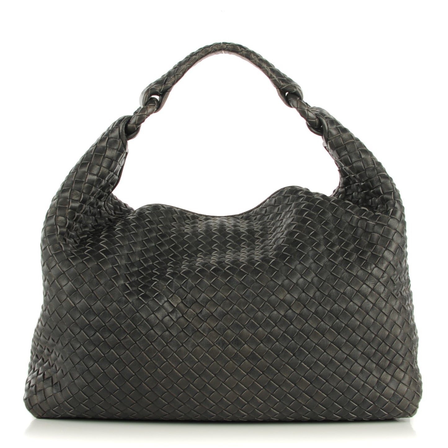 Nappa Intrecciato Sloane Hobo Ferro Gray