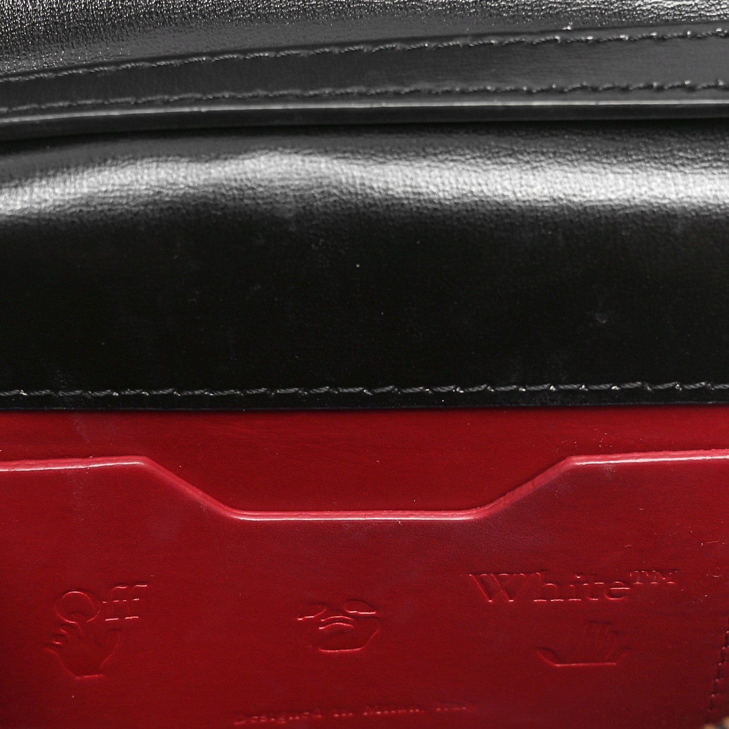 Off-White Calfskin Jitney 0.5 Shoulder Bag Black 6 of 9