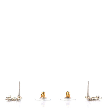 Chanel Strass Crystal Dazzling Wheat CC Earrings Gold 3 of 5