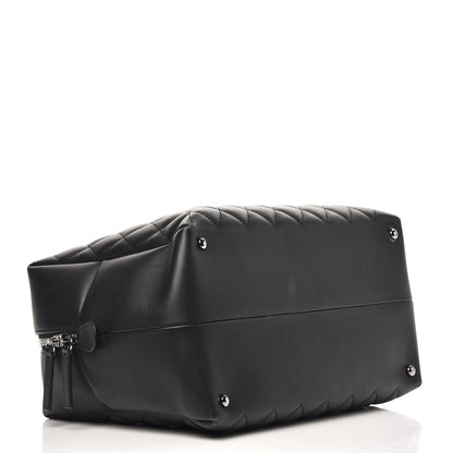 Chanel Calfskin Quilted Feather Weight Bowling Bag Black 5 of 15