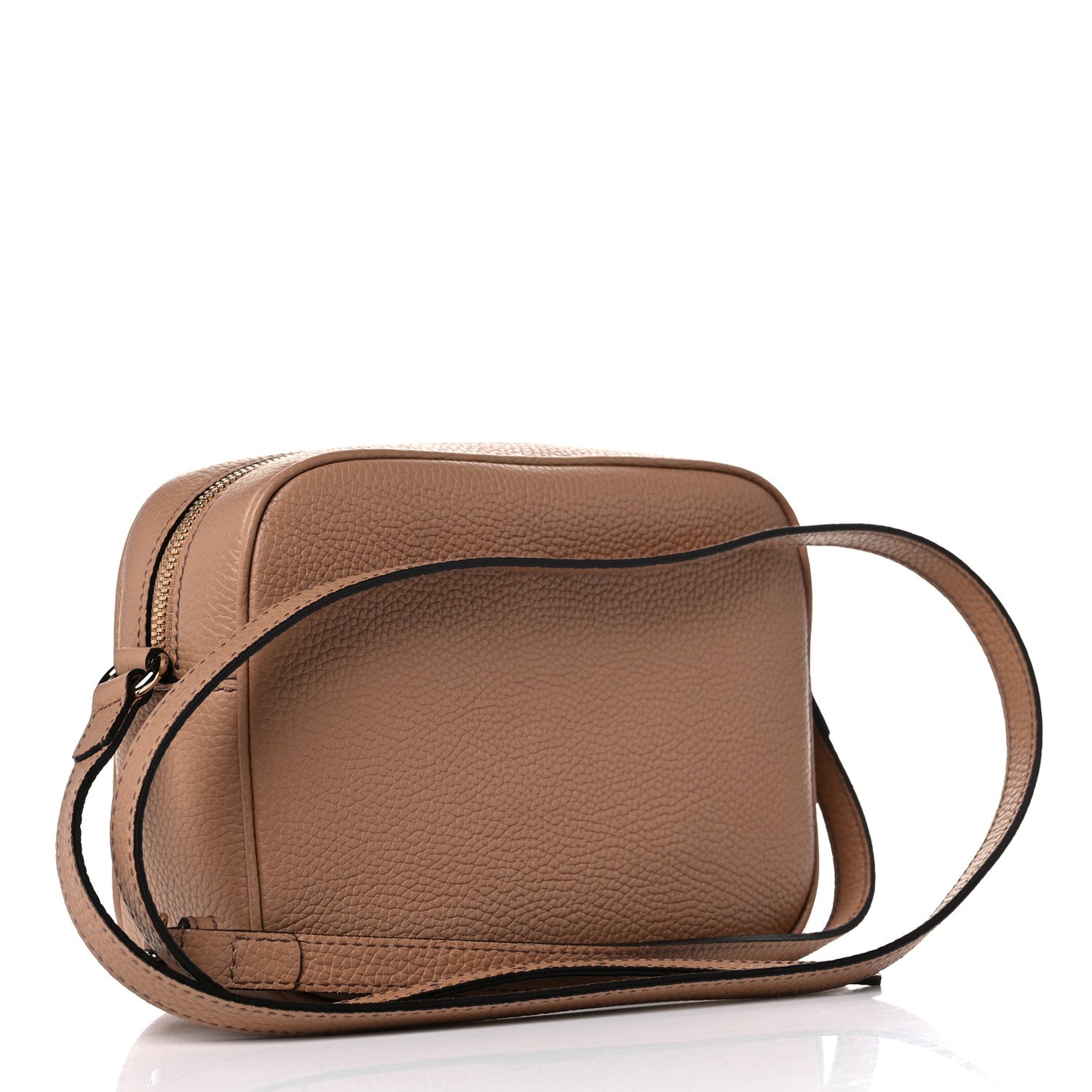 Pebbled Calfskin Small Soho Disco Bag Camelia