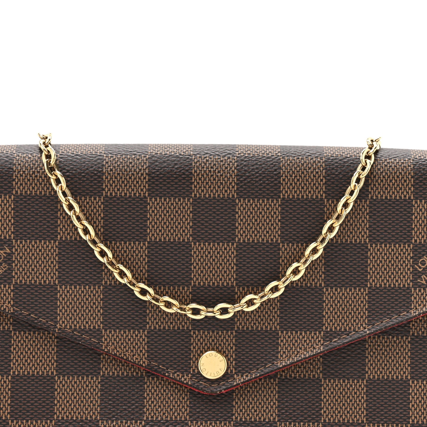 Damier Ebene Pochette Felicie Chain Wallet