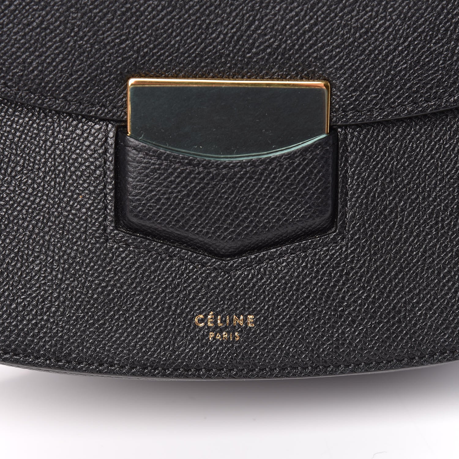 Celine Grained Calfskin Compact Trotteur Black 9 of 9