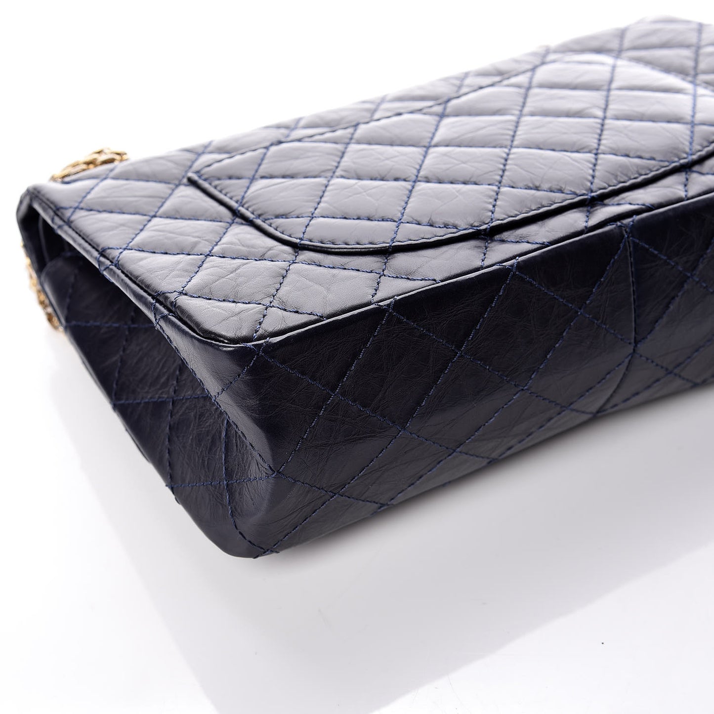 Aged Calfskin Quilted 2.55 Reissue 226 Flap Navy Dark Blue