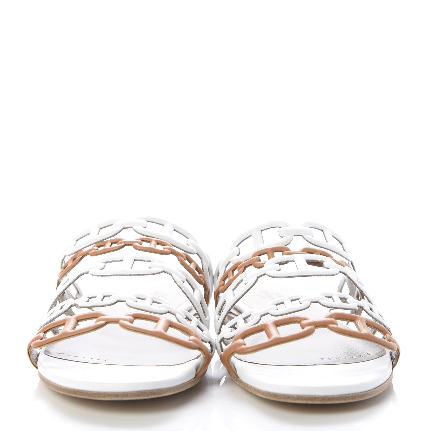 Hermes Nappa Thalassa 90 Sandals 37.5 White Naturel 2 of 10