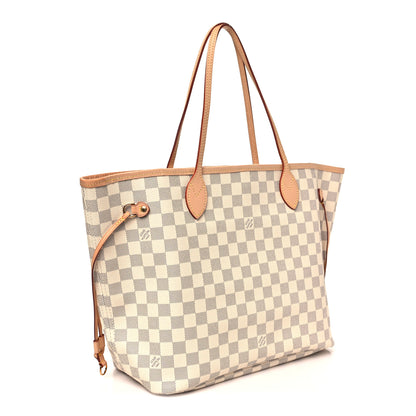 Louis Vuitton Damier Azur Neo Neverfull MM Rose Ballerine 3 of 9