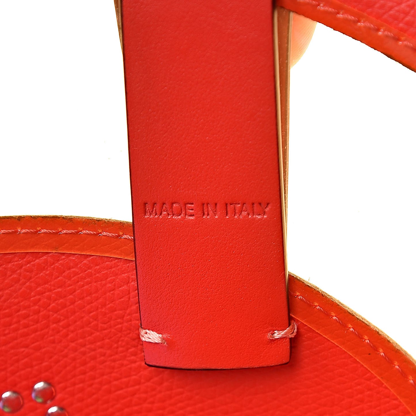 Calfskin PVC Love Spikes East West Cabata Tote Red