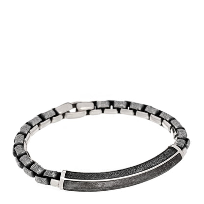 David Yurman Sterling Silver Meteorite ID Bar Bracelet 1 of 3