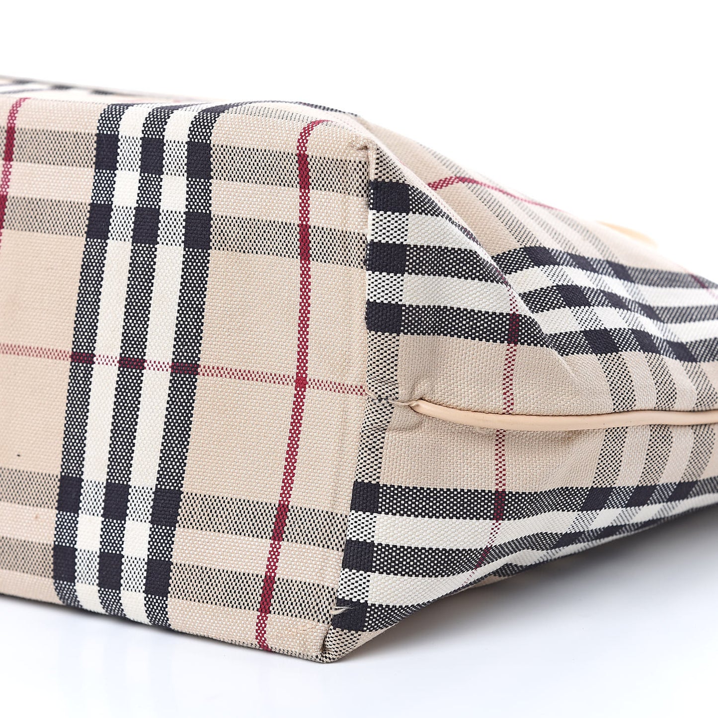 Canvas House Check Front Pocket Tote Beige