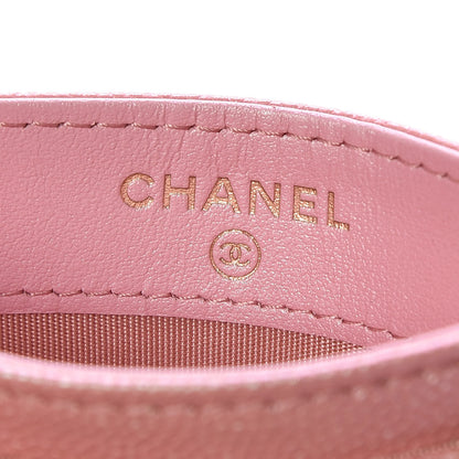 Chanel Iridescent Caviar Quilted Card Holder Rose Pink 6 of 8