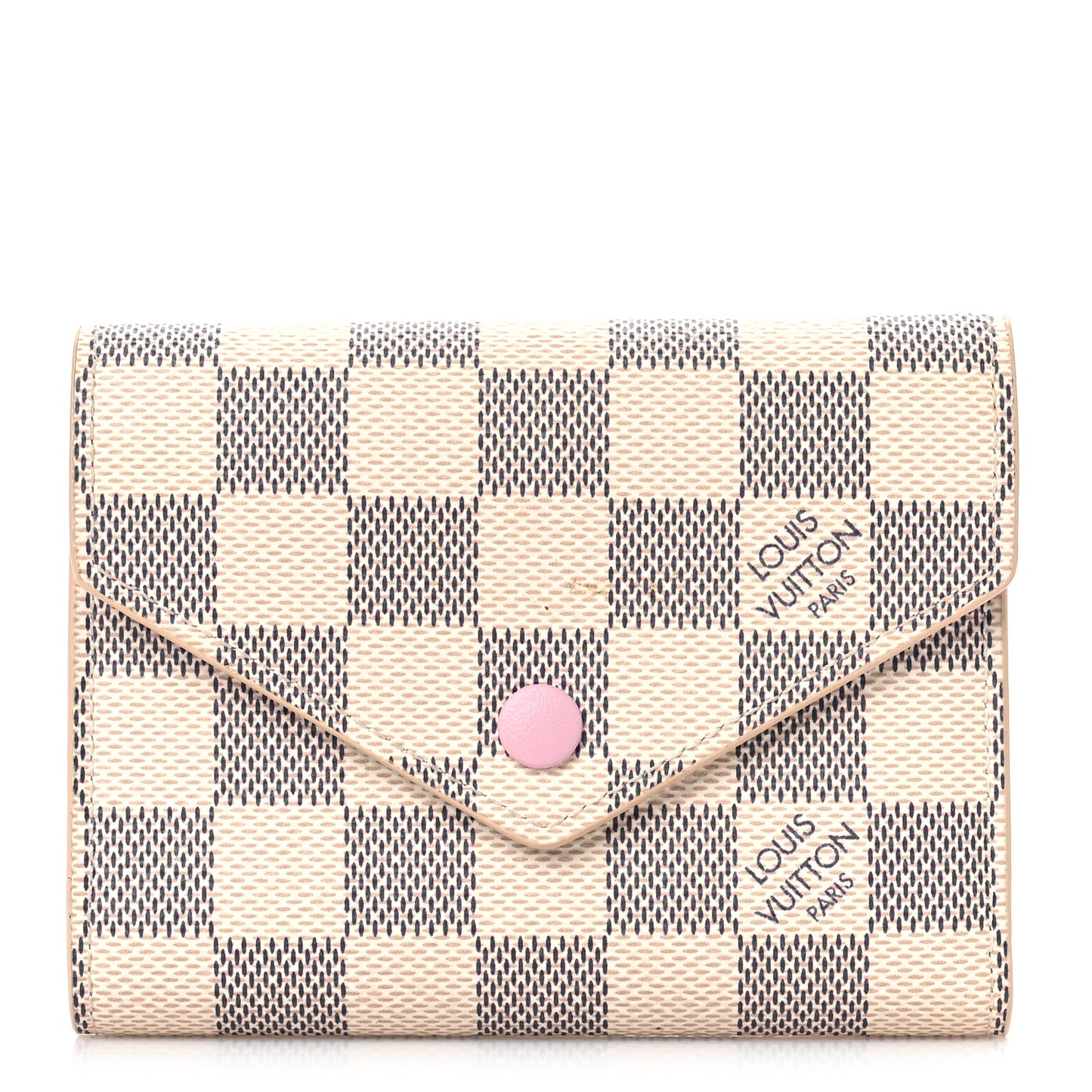 Damier Azur Victorine Wallet Rose Ballerine