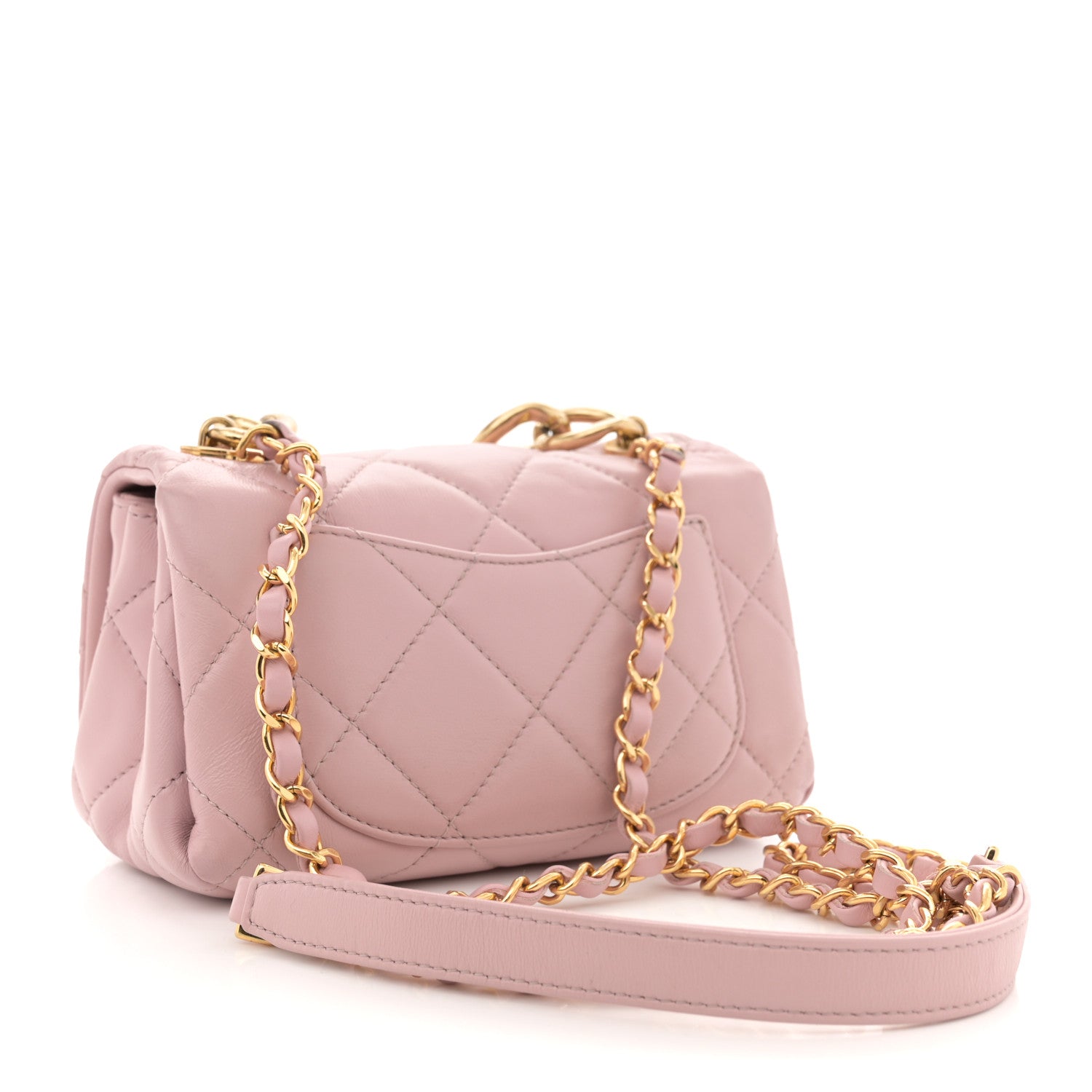 Chanel Lambskin Quilted Mini Color Match Flap Light Pink 3 of 14