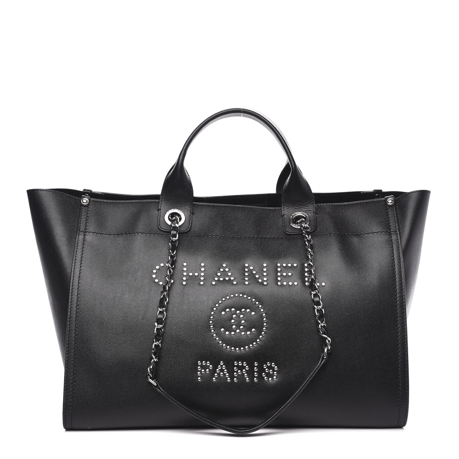 Chanel Caviar Medium Studded Deauville Tote Black 1 of 12
