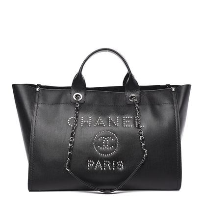 Chanel Caviar Medium Studded Deauville Tote Black 1 of 12