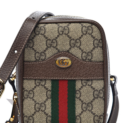 Gucci GG Supreme Monogram Web Mini Ophidia Double Zip Crossbody Bag Beige New Acero 11 of 12