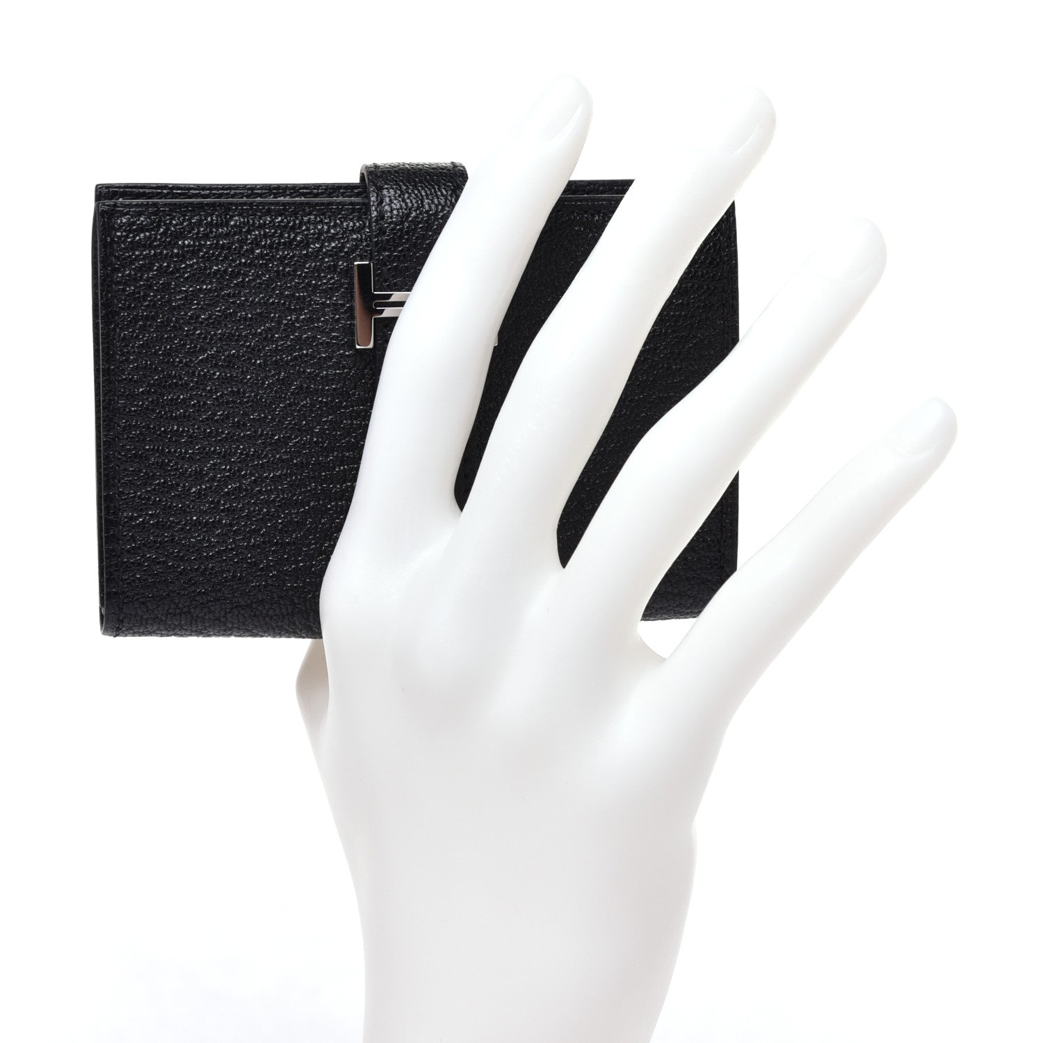 Hermes Chevre Mysore Mini Bearn Wallet Black 2 of 8