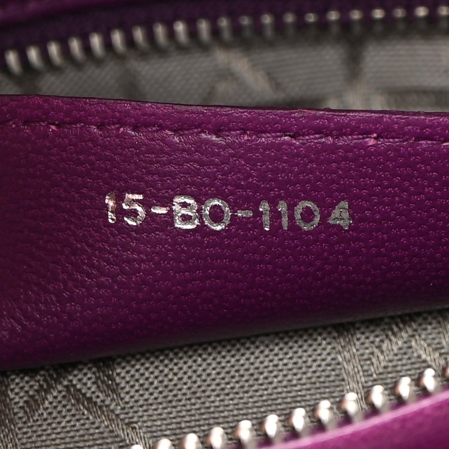 Christian Dior Lambskin Cannage Medium Lady Dior Purple 7 of 15