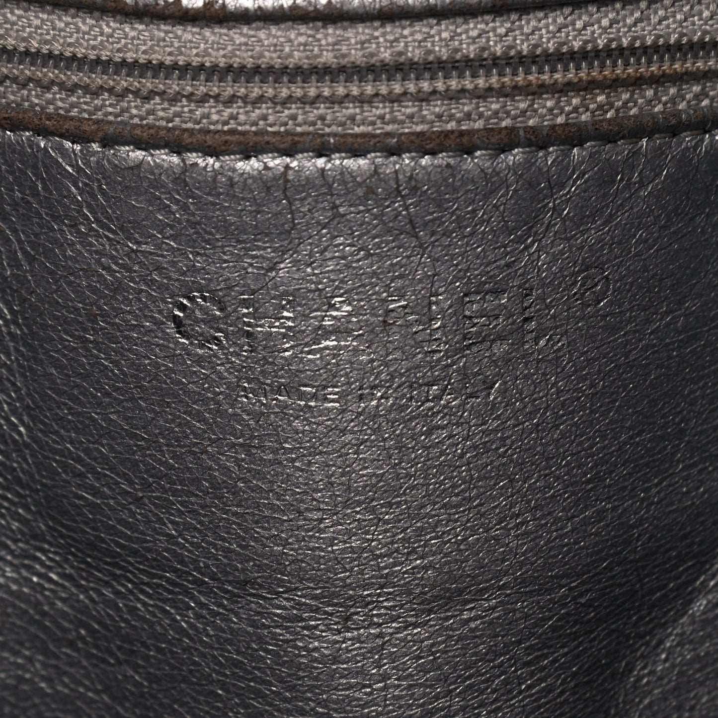 Glazed Caviar Modern Chain Tote Black