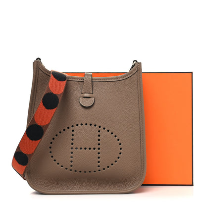Hermes Taurillon Clemence Flipperball Sangle Evelyne TPM Beige De Weimar Noisette Cuivre Gold 11 of 11