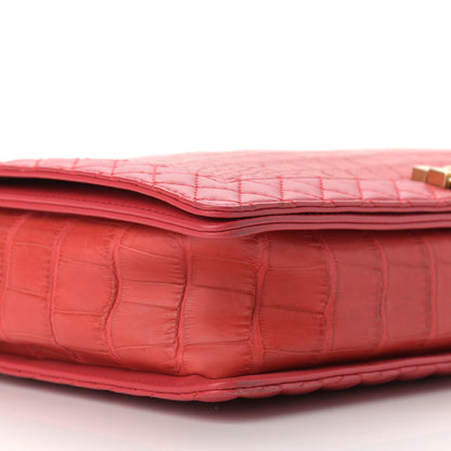 Chanel Alligator Large Boy Reverso Flap Red 9 of 10