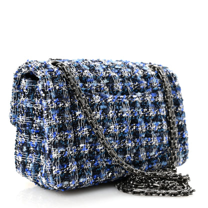 Chanel Tweed Quilted 2.55 Reissue Mini Flap Navy Blue Ecru Black 3 of 11