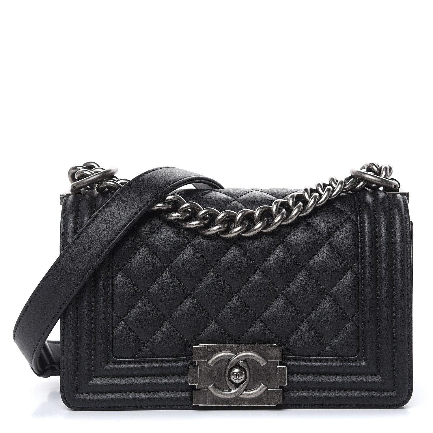 Chanel Calfskin Quilted Small Boy Flap Black 1 of 12