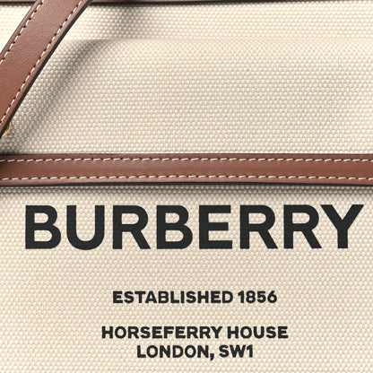 Burberry Canvas Smooth Calfskin Two Tone Mini Pocket Bag Natural Malt Brown 8 of 11