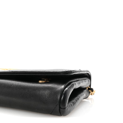 Chanel Lambskin Imperial Eagle Clutch With Chain Black 10 of 10