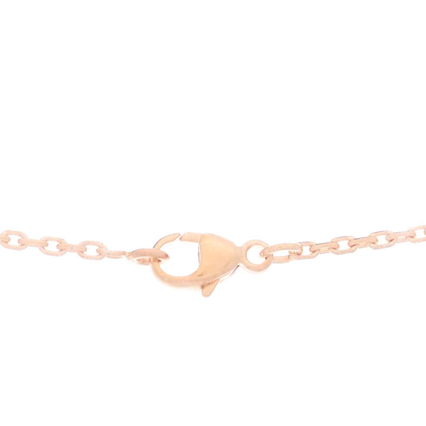 Lacquered Rose Gold Mini Pop H Pendant Necklace Black