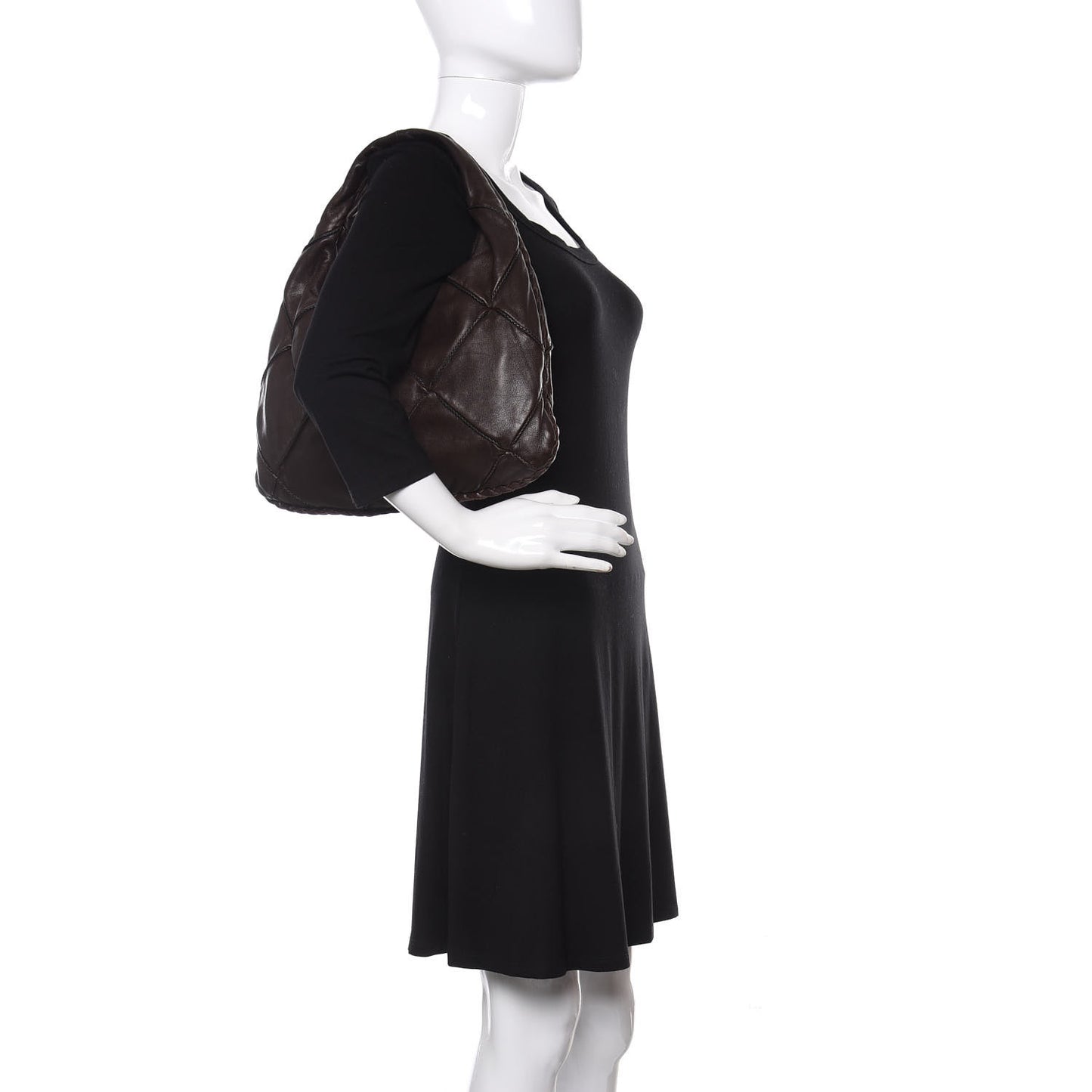 Nappa Quilted Medium Veneta Hobo Ebano
