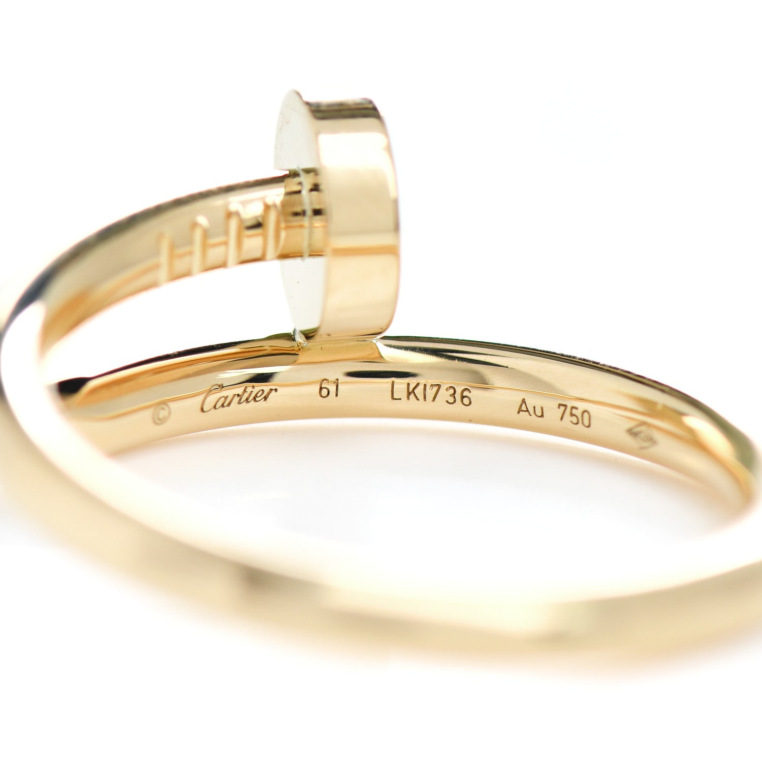 Cartier 18K Yellow Gold Juste Un Clou Ring 61 9.5 4 of 4